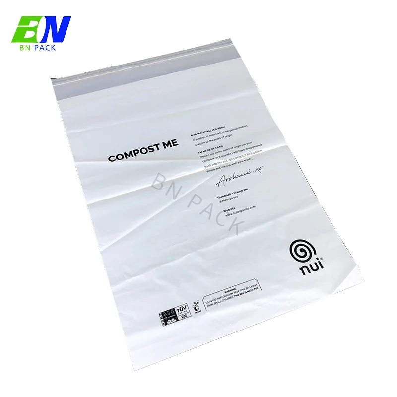 Corn starch biodegradable cothing packaging compostable mailing bags