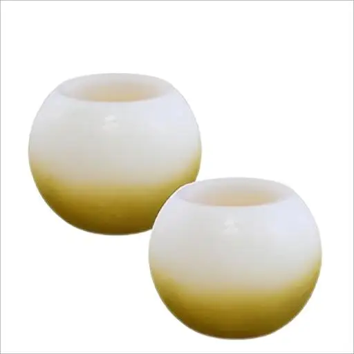 Battery Operated Customized 3D Bullet Real Flameless LED Round Ball Wax Candle For Holiday Home Decoration