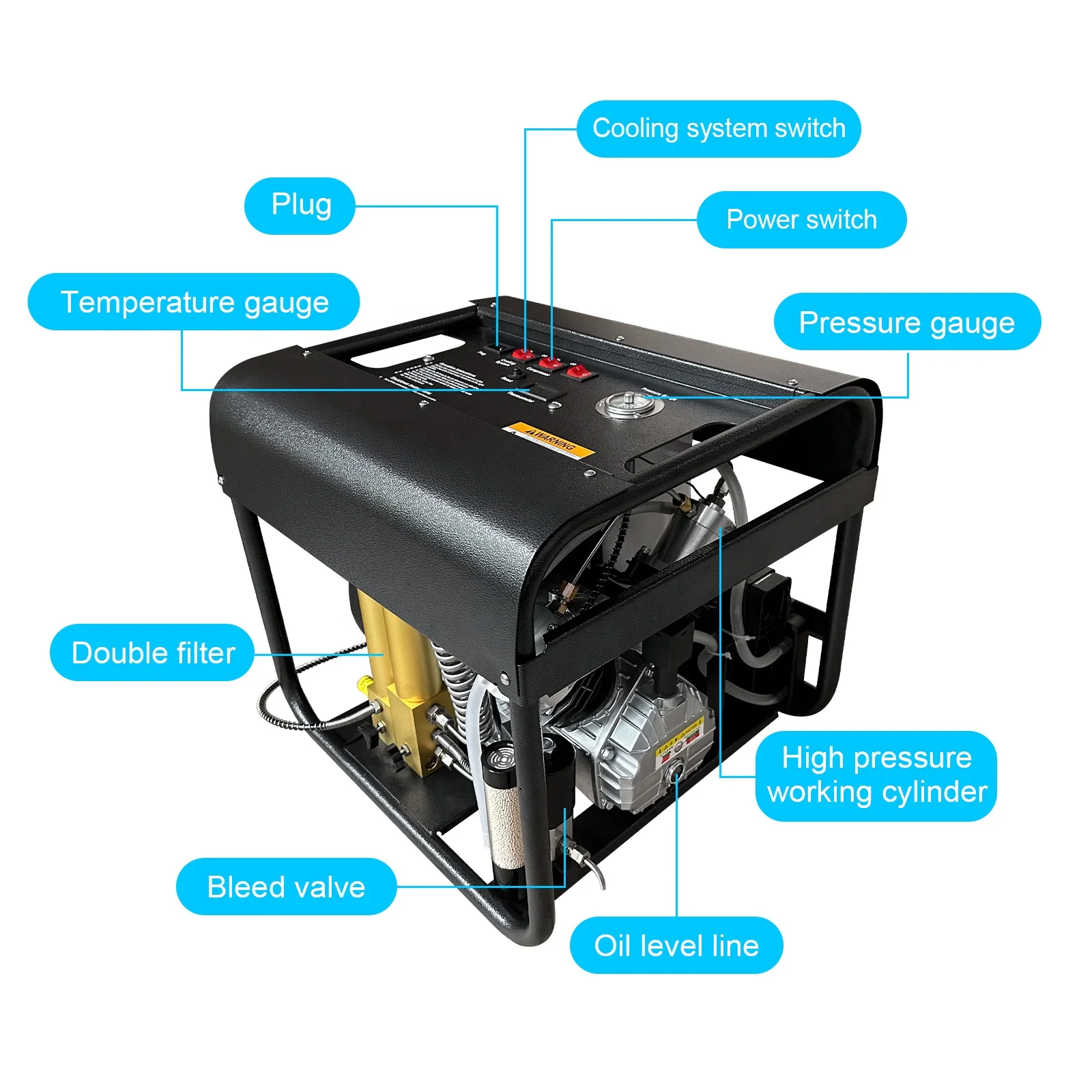 GP High Pressure 300bar Auto Purge 4500psi Diving Inflatable Bottle PCP Air Compressor