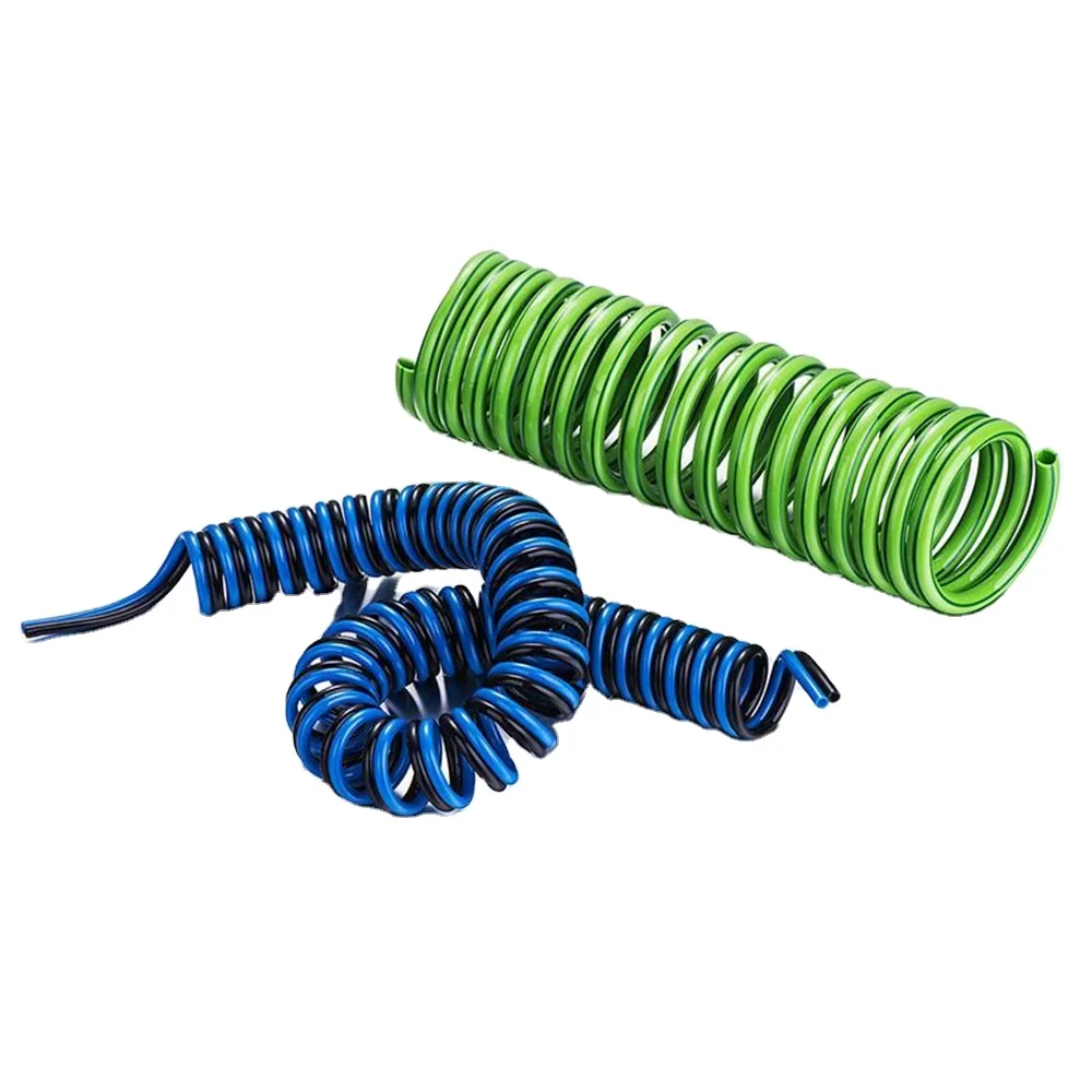 JXPC Pneumatic Air Spring Hose with Connector 6m Spiral Tube in Various Thicknesses Made of PES Plastic Nylon PC AS PA12 Moulded