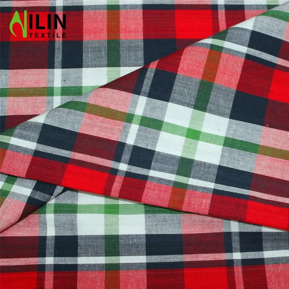 New arrival 100% cotton yarn dyed check fabric woven plaid fabric for shirts