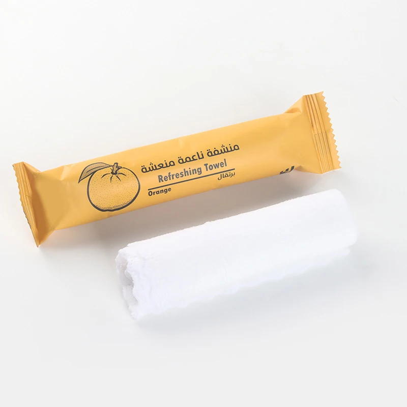 Microfiber /Superfine fiber wet towels Orange roll pack wet facial towels refreshing tissue