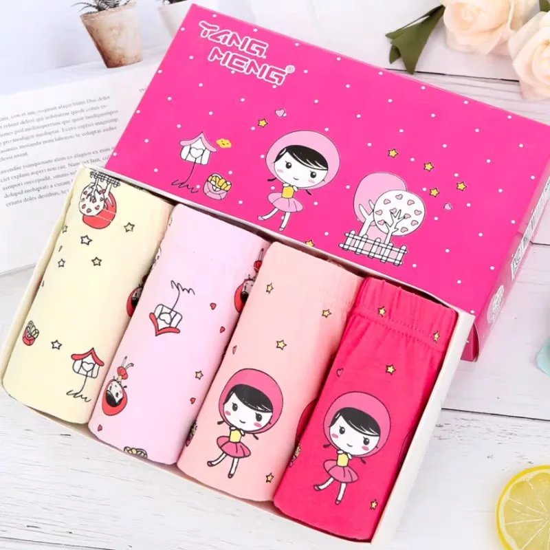 Wholesale good price China kids clothing cotton printed box set girls underwear