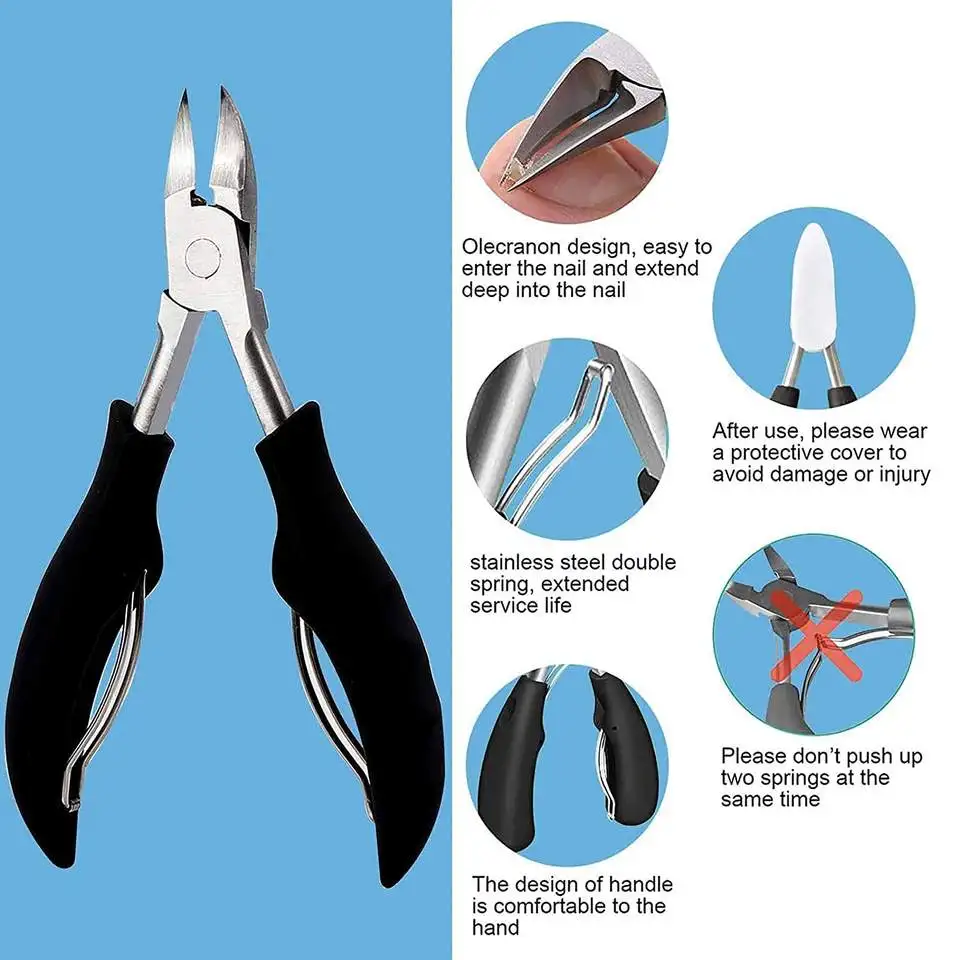 Новый тренд 7 предметов вросший маникюрный набор из нержавеющей стали для ногтей с корректором густых