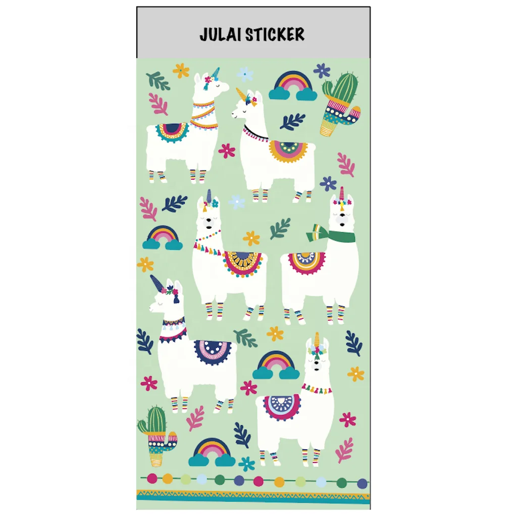 Wholesale Die Cut Sticker Sheet - Alpaca / Journal Stickers, Planner Stickers, Scrapbook Stickers For Decorations