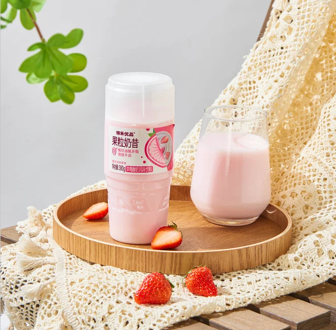OEM ODM Manufacturer 380g PP Plastic Bottle High Quality Strawberry Passion Fruit Flavor Smoothie Drinks