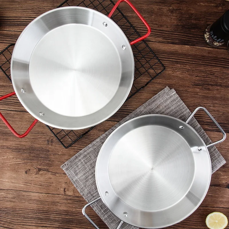 Zhongte Stainless Steel cooking pan  seafood pan spanish Paella pan