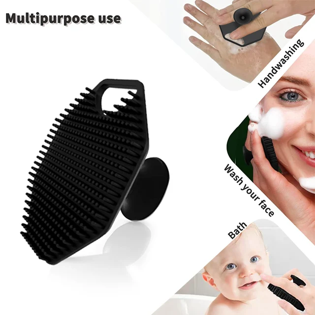 Deep Cleansing Soft Silicone Scrubber Body Brush Shower Exfoliating Face Cleaning Brushes for Skin Massage