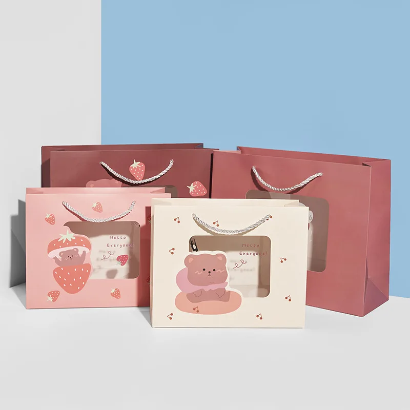 SZCX Small Gift Drawstring Custom Kraft White Price Channel So Logo /Perfum Victoria Secret Paper Bag