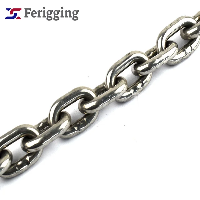 G50 Stainless Steel Short Link Chain Din766 Germany Standard Stainless Steel Link BBB Anchor 316 Chain
