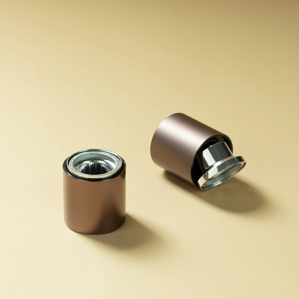 Luxury Zamac Perfume Bottle Cover Lid 15mm Gold Metal Zinc Alloy Perfume Bottle Magnetic Cap custom Logo