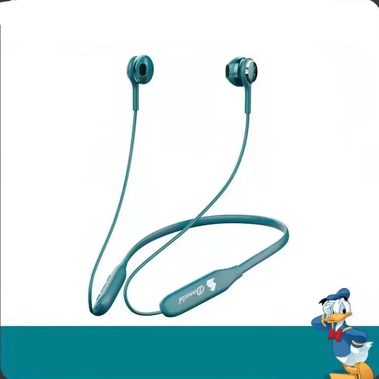 Disney Donald Don Duck cartoon neckband wireless bluetooth 5.0 sport stereo earbuds i7s i12 OEM earphone