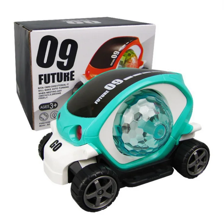 
3D light rotating colorful music cartoon traffic children electric car toy 