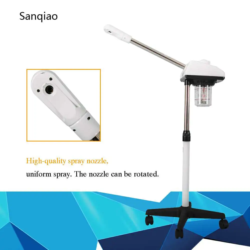 Concise Home Beauty Salon Use Skin cleansing Face Hydration Steamer with Ozone Disinfection Electric Stand Facial Steamer