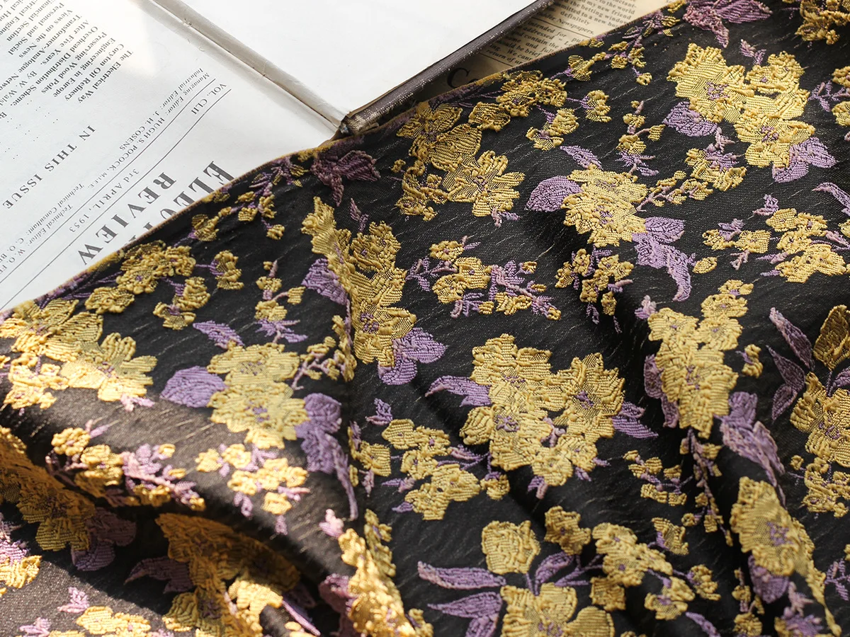 Latest Brocade Lace Fabrics Jacquard Tissu Tulle Net Lace Fabric Brocade Fabric for Party Wedding