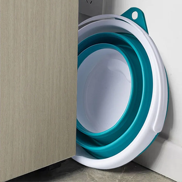 Hot Sale Reusable Folding Water Bucket 5l 10l Portable Silicone Folding Water Washing Bucket Plastic Collapsible Bucket