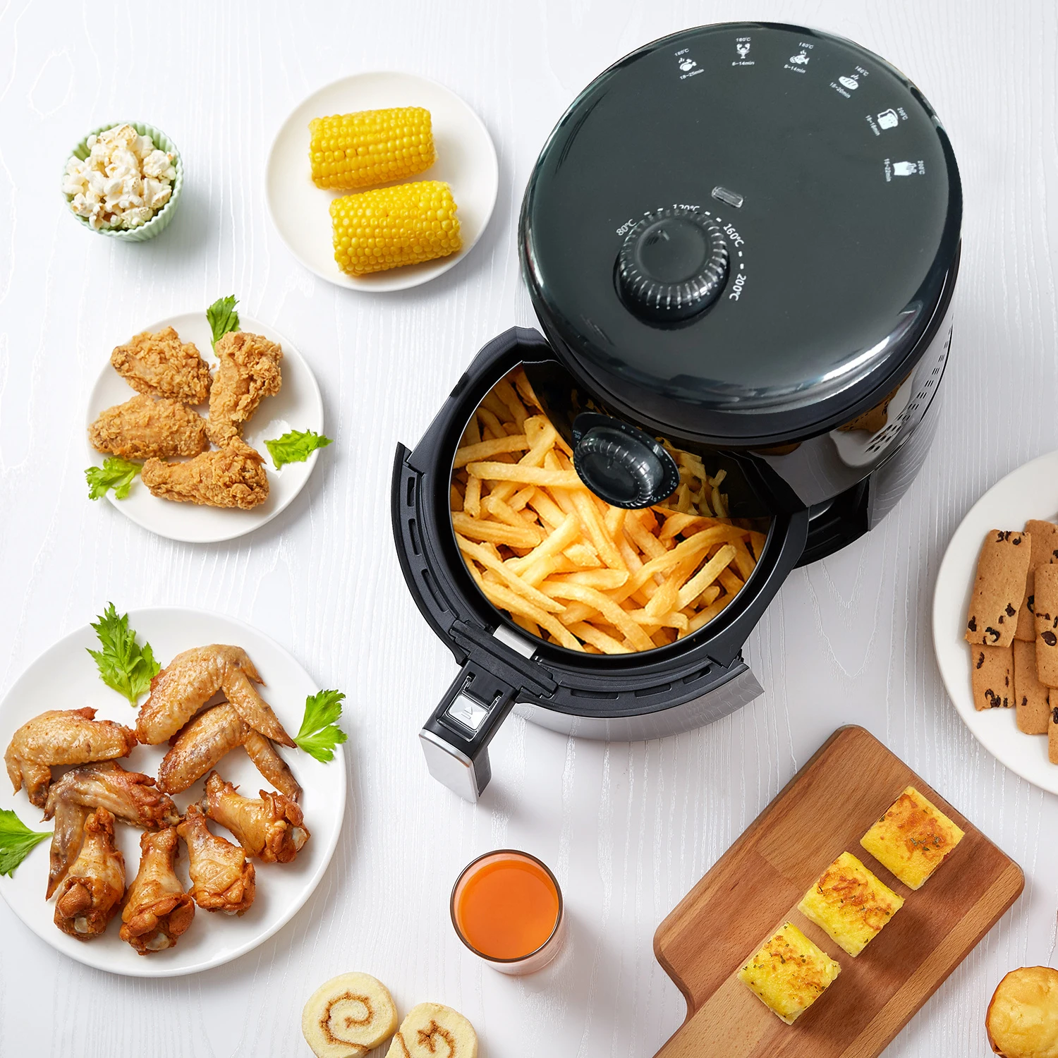 3.5l 1400w Food Grade Kitchen Appliances Digital Without Oil Electric Air Fryer Toaster Oven