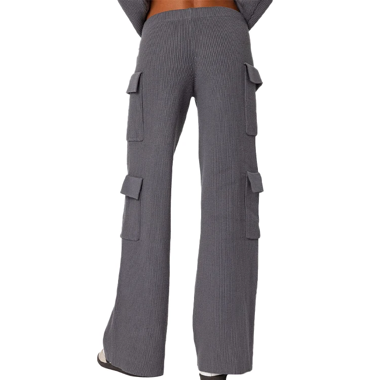 Custom OEM Manufacturer Vintage Pockets High Waist Streetwear baggy Casual ladies Long parachute Cargo Pant for women Trousers