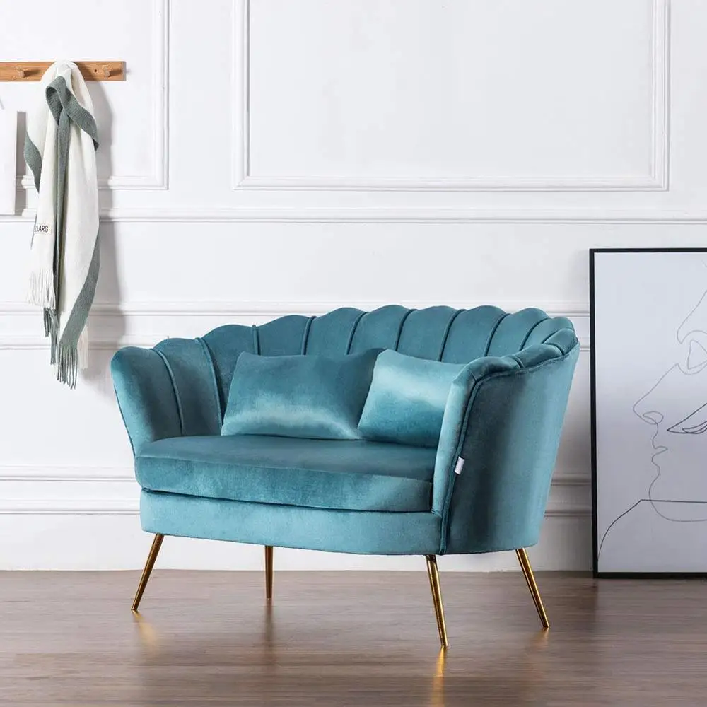 Wedding Loveseat Luxury Sofa Set Modern Velvet 2 Seater Sofa Double Seater Small Size Sofa Home Furniture Hot Selling Velvet