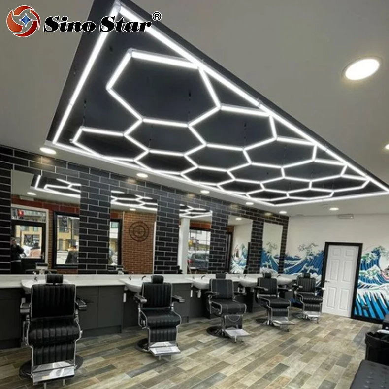 2023 Good Price Factory Direct Ceiling Car Repair Shop Garage Light Led Hexagonal Parking Lot Ceiling Light ET1028
