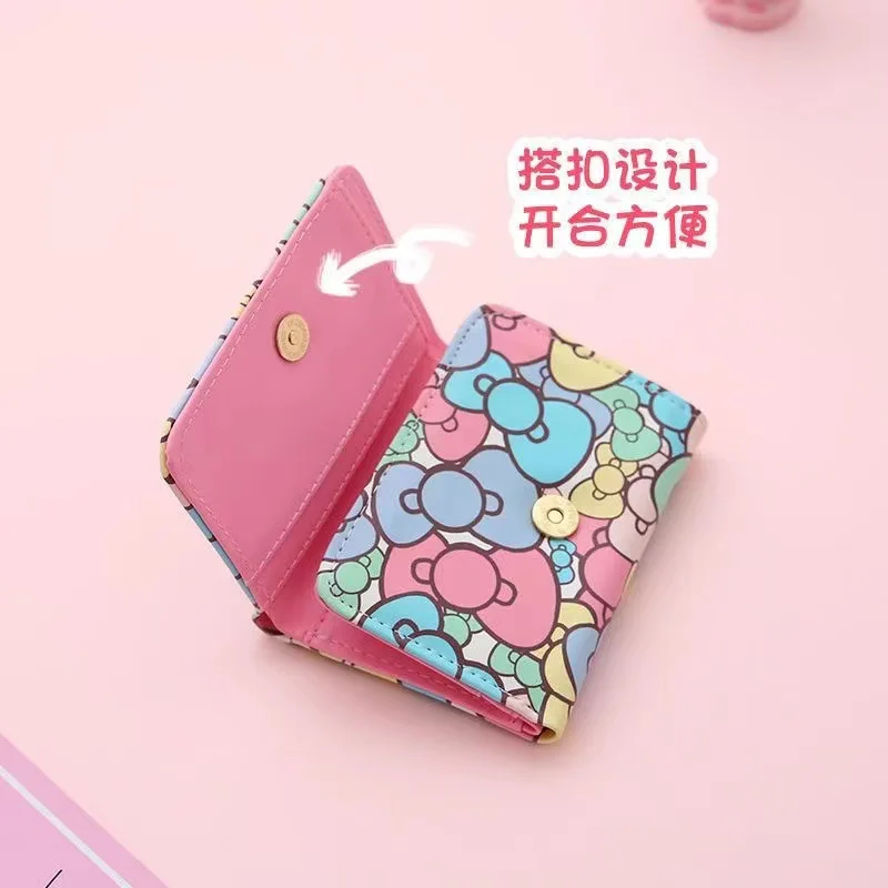 Hello KT women PU leather Cartoon Purse ladies cute id card holder wallet