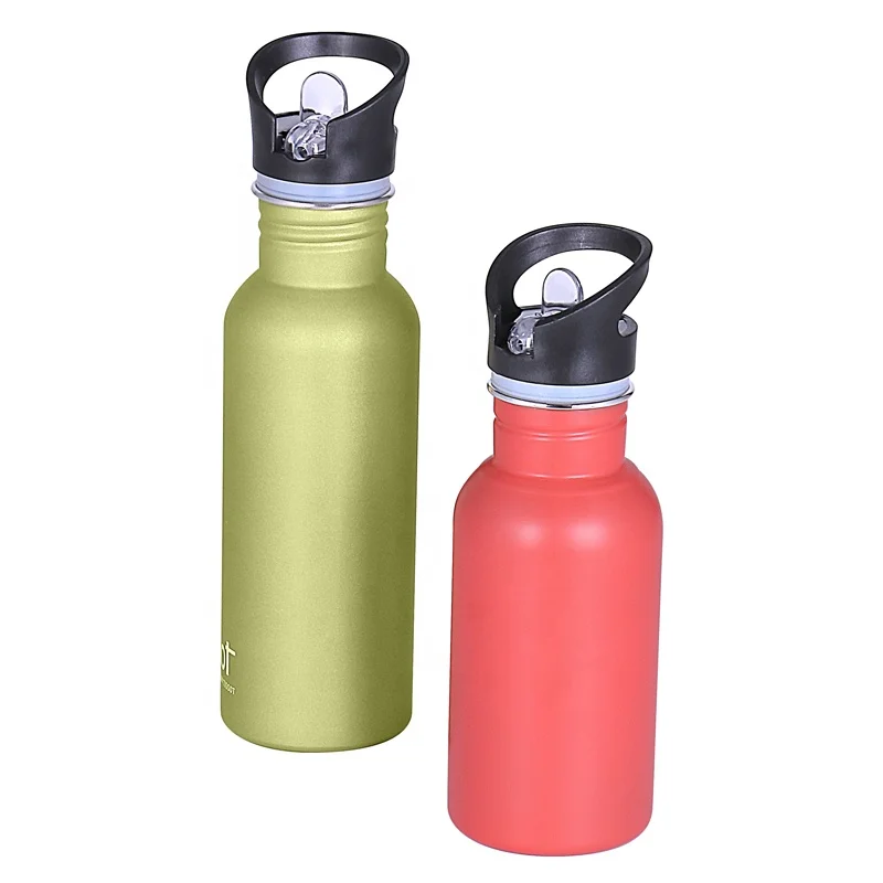 Sport Bicycle Bolt Single Wall Stainless Steel Drink Water Bottles With Lid