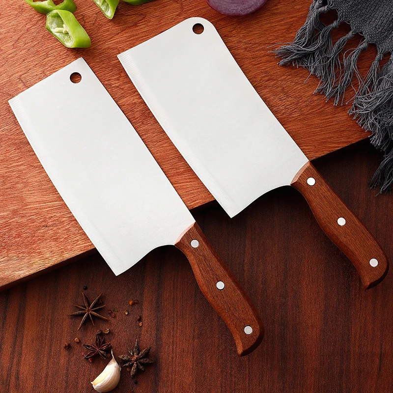 Knife Set Stainless Steel Household Kitchen Knife sharpener scissor  wooden handle chef knife set with stand