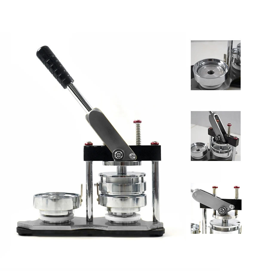 DIY Souvenir Metal 65mm Rotary Button Badge Making Machine