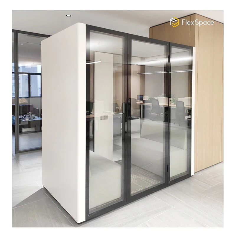 Flexspace 2024 New Eco-friendly Meeting Booth Silent Phone Booth Soundproof Office Pod Acoustic Private Coworking Space