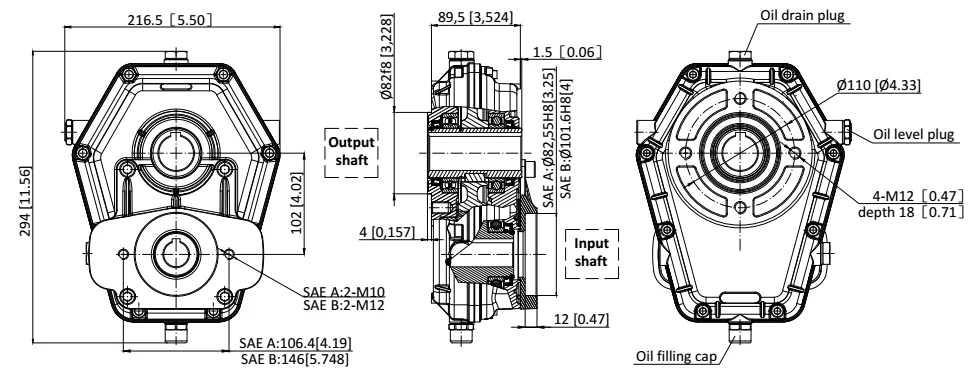 High quality KR700 series KR70016 reduction gearbox for hydraulic motors