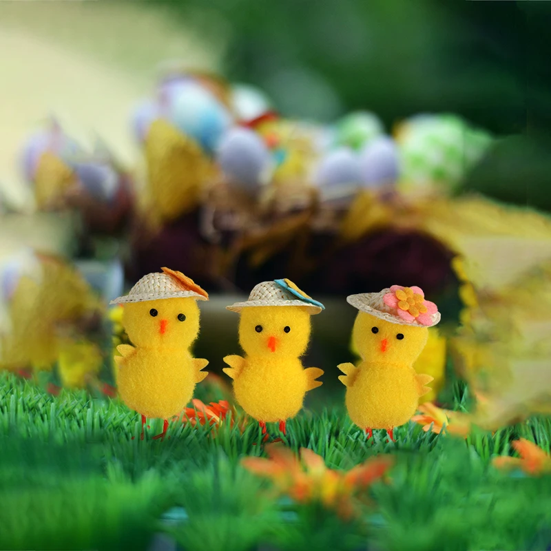 Wholesale Custom Easter Cute Animals Desktop Decorations Easter Ornaments Set Includes Easter Bunny Chicks Decor