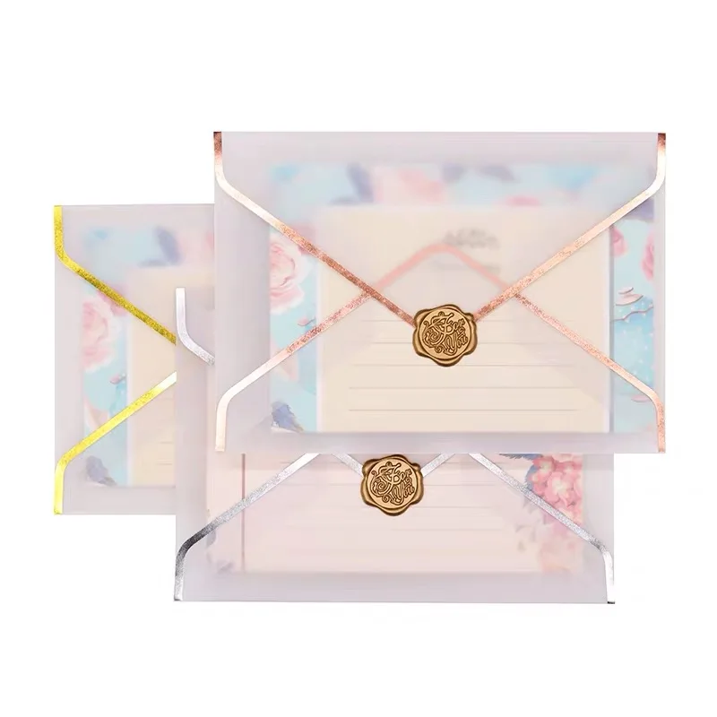 High quality Custom transparent white butter paper envelope for gift card packaging