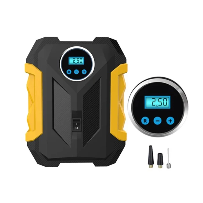 Digital Air Compressor for Car Auto Pump Portable Tire Inflator with LED Light DC 12V