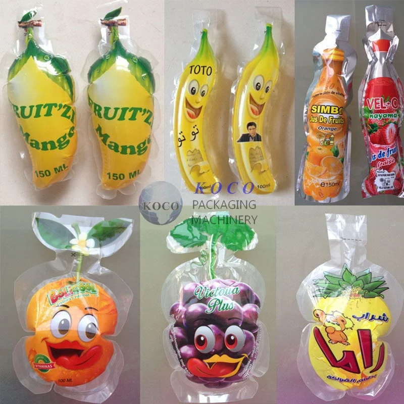KOCO plastic bag fillng sealing machine for fruit juice flavour soda water