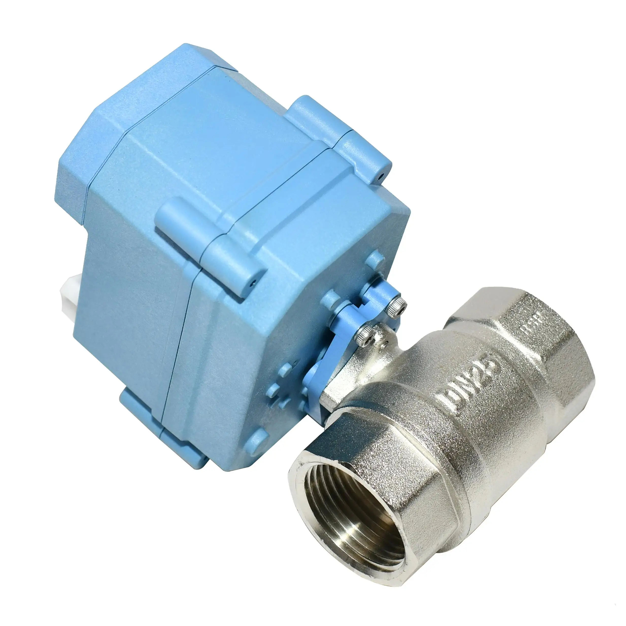 DN20 2-way Lorawan Lora wireless water shut off ball valve controller smart irrigation motorized open valve