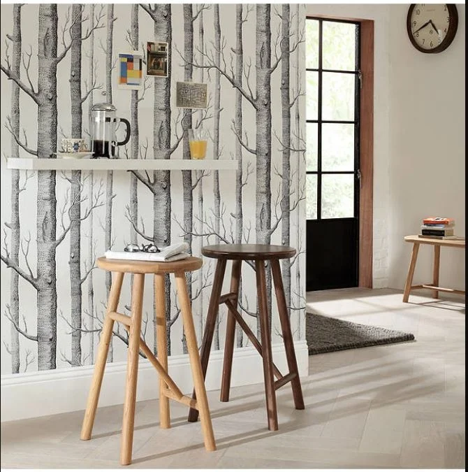 made in vietnam unique design back chair wood seat bar furniture