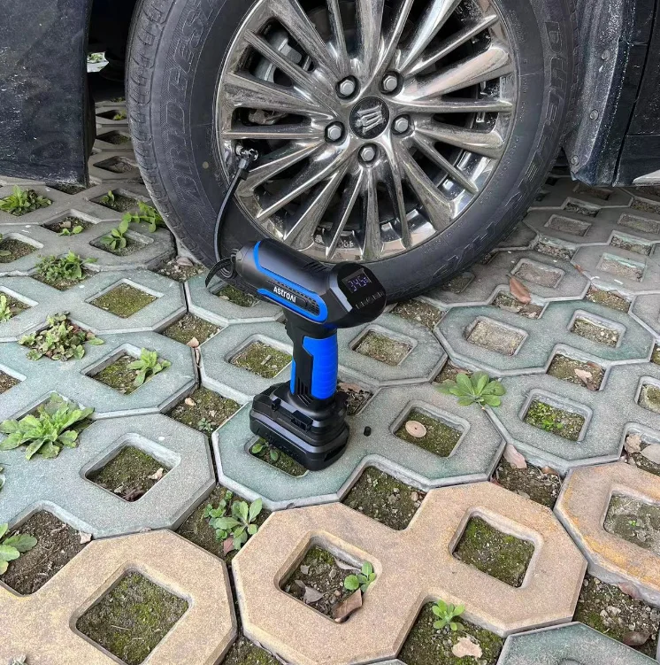 20V  car air pump mini portable battery wireless rechargeable cordless digital compressor for car tires tire inflators