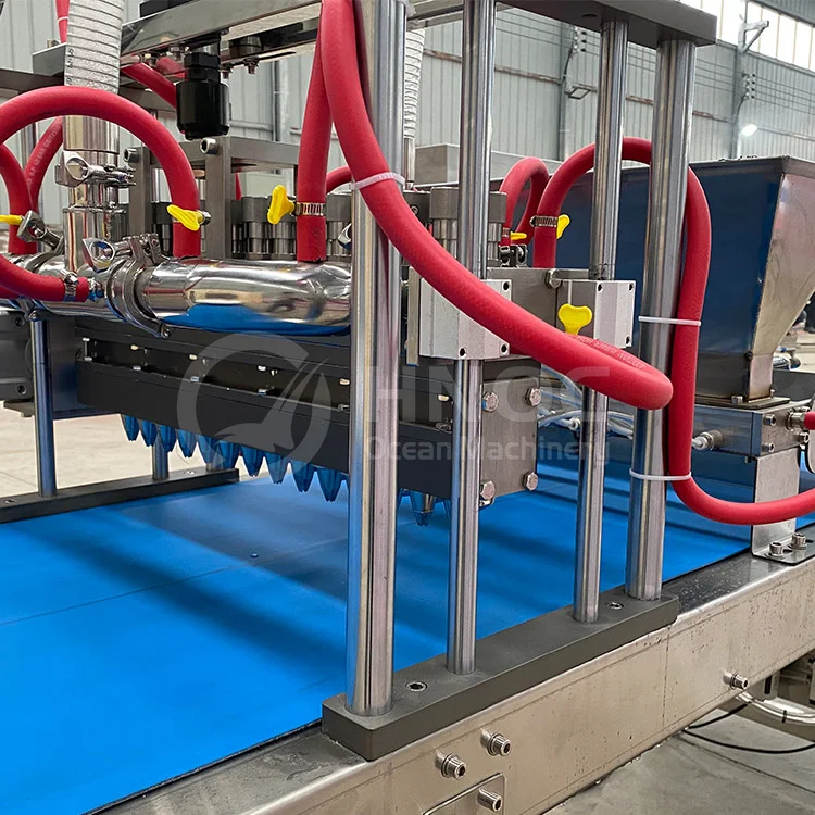 300KG/H Industrial Square Marshmallow Making Machine Rabbit Cotton Candy Extruder Machine Automatic Marshmallow Production Line