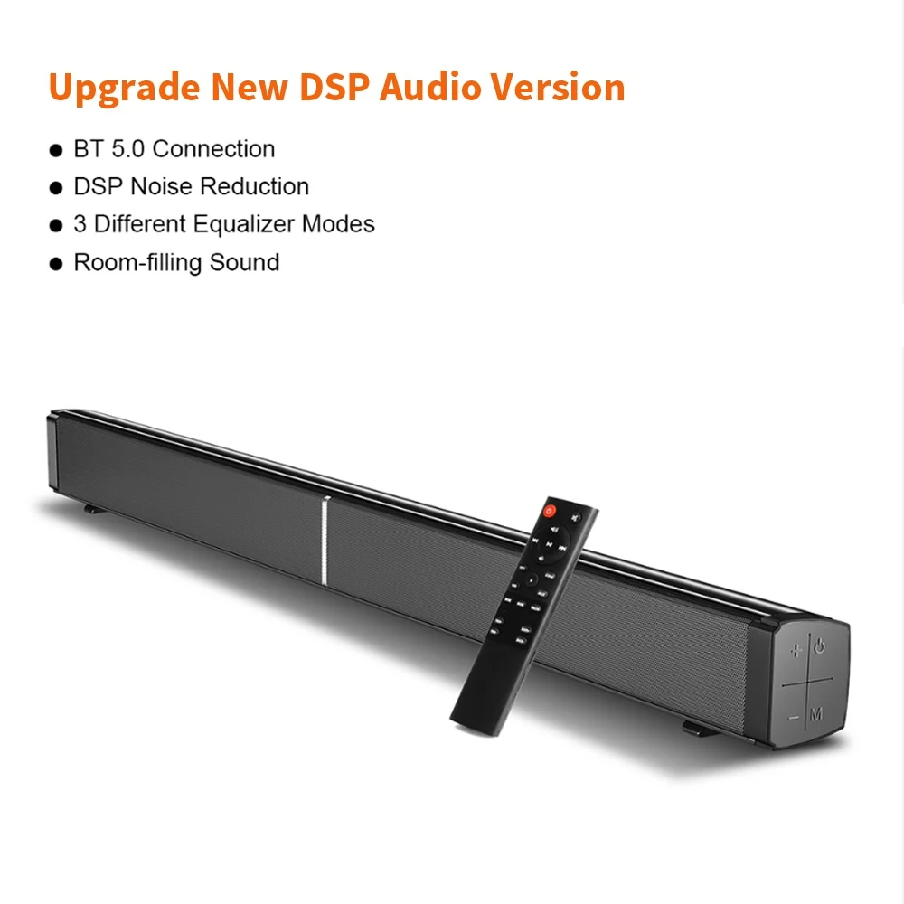 High Quality 2.0 Blue tooth Sound bar Surround Speaker For TV  Aux in Line in USB Optical coax For Home Theatre System