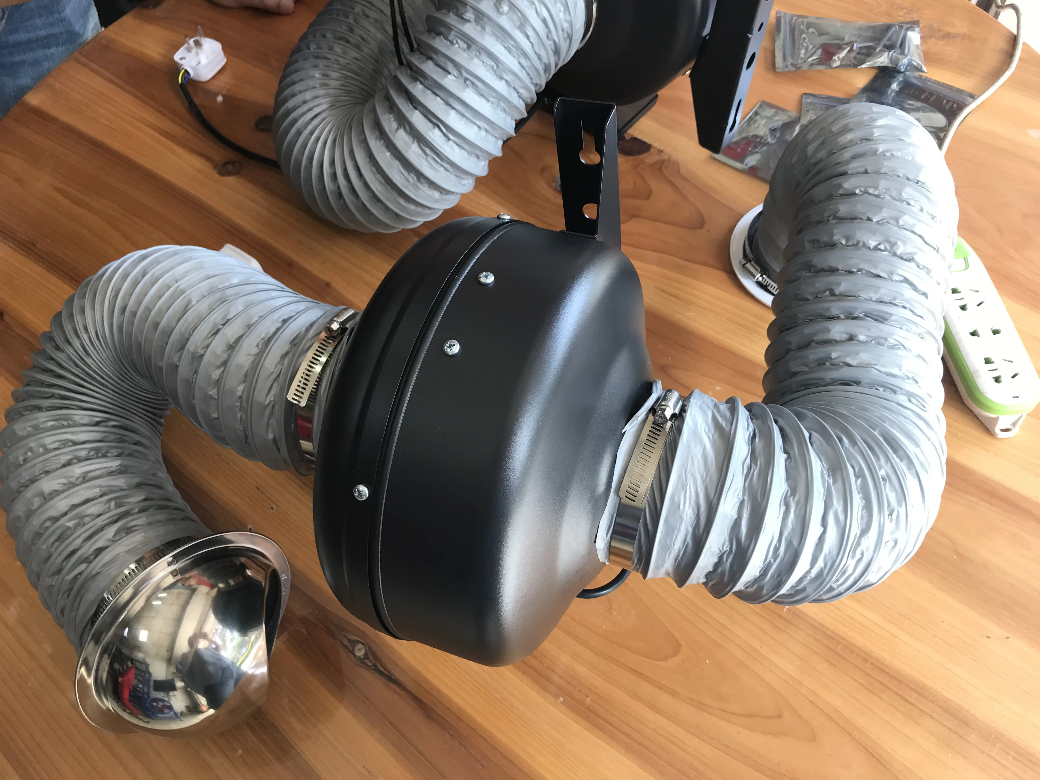 Длинный глушитель для труб, гибкий шланг для труб, шумоподавитель, глушитель для встроенного вентилятора для труб (4 дюйма, белый)