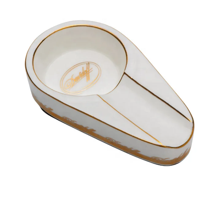 
decorations for home of ceramic painted classic mini portable cigar ashtray 