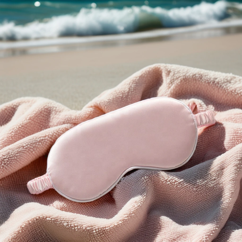 Custom Logo Double Sided Silk Satin Sleeping Eye Mask Shading Breathable Mulberry Silk Blind Eye Mask With Elastic Strap