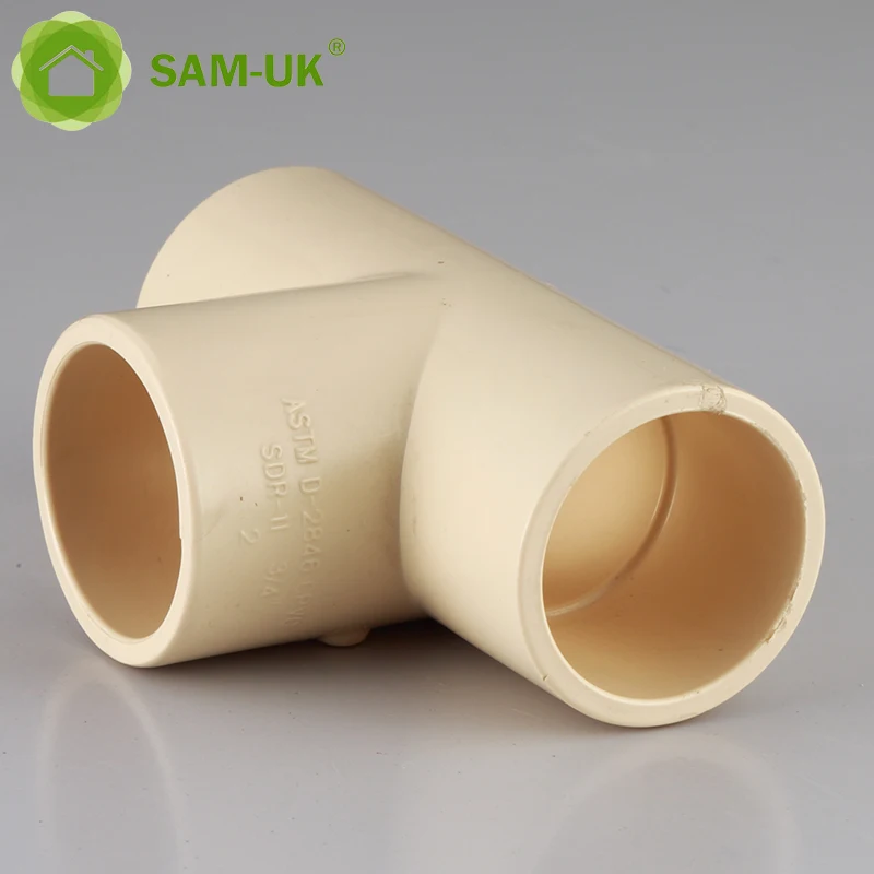 Sam-uk Factory made high quality and various sizes can be customized upvc pipe tee fitting plastic
