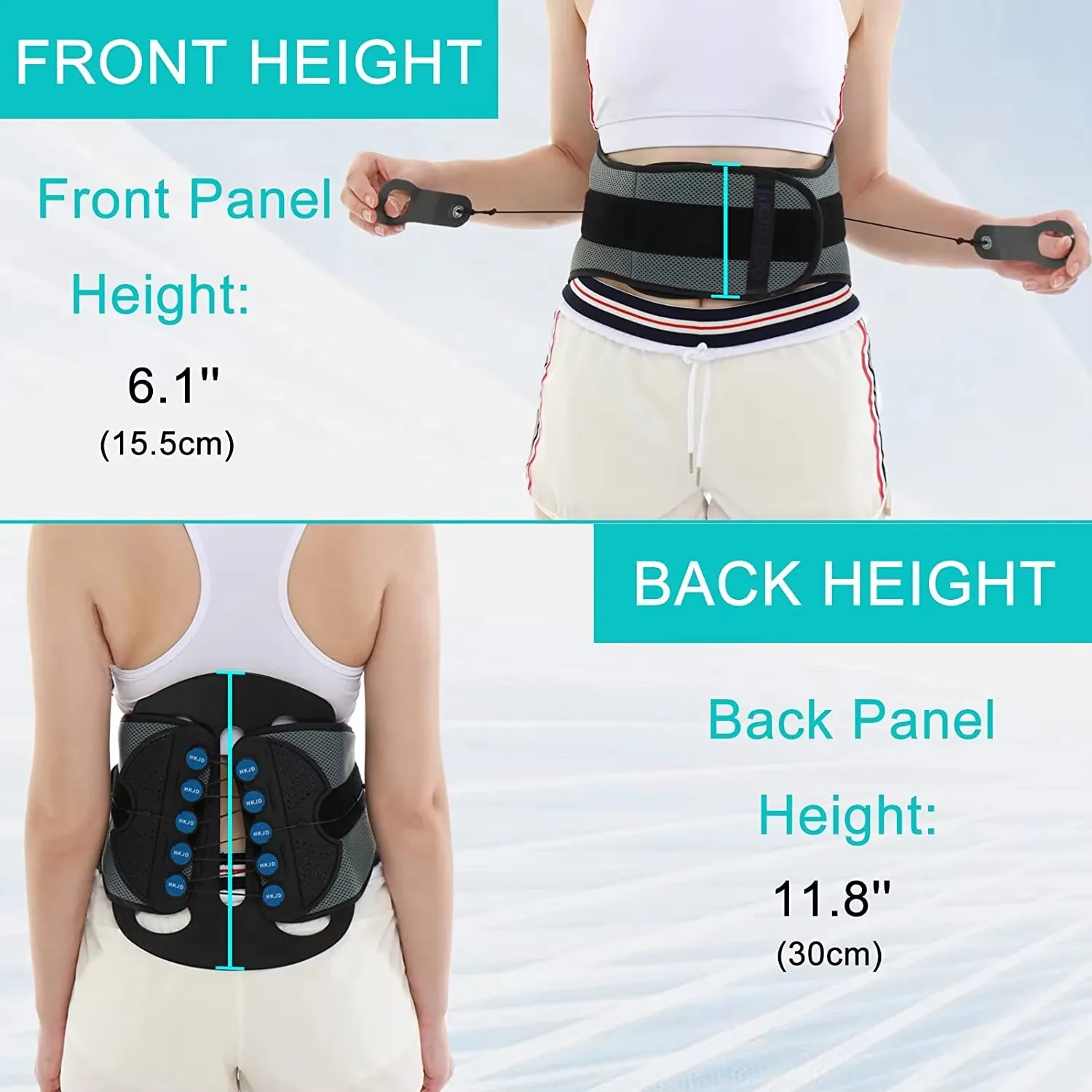 HKJD adjustable decompression waist lumbar lower back brace support medical spinal lumbar sacral traction belt for back pain