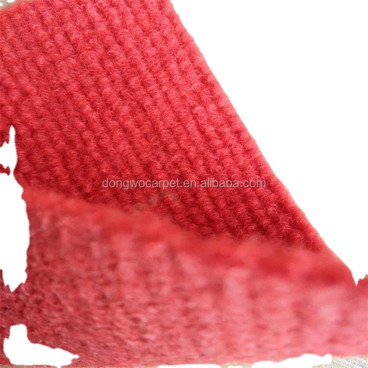 Non woven needle punch plain ribbed exhibition carpet cheap best price