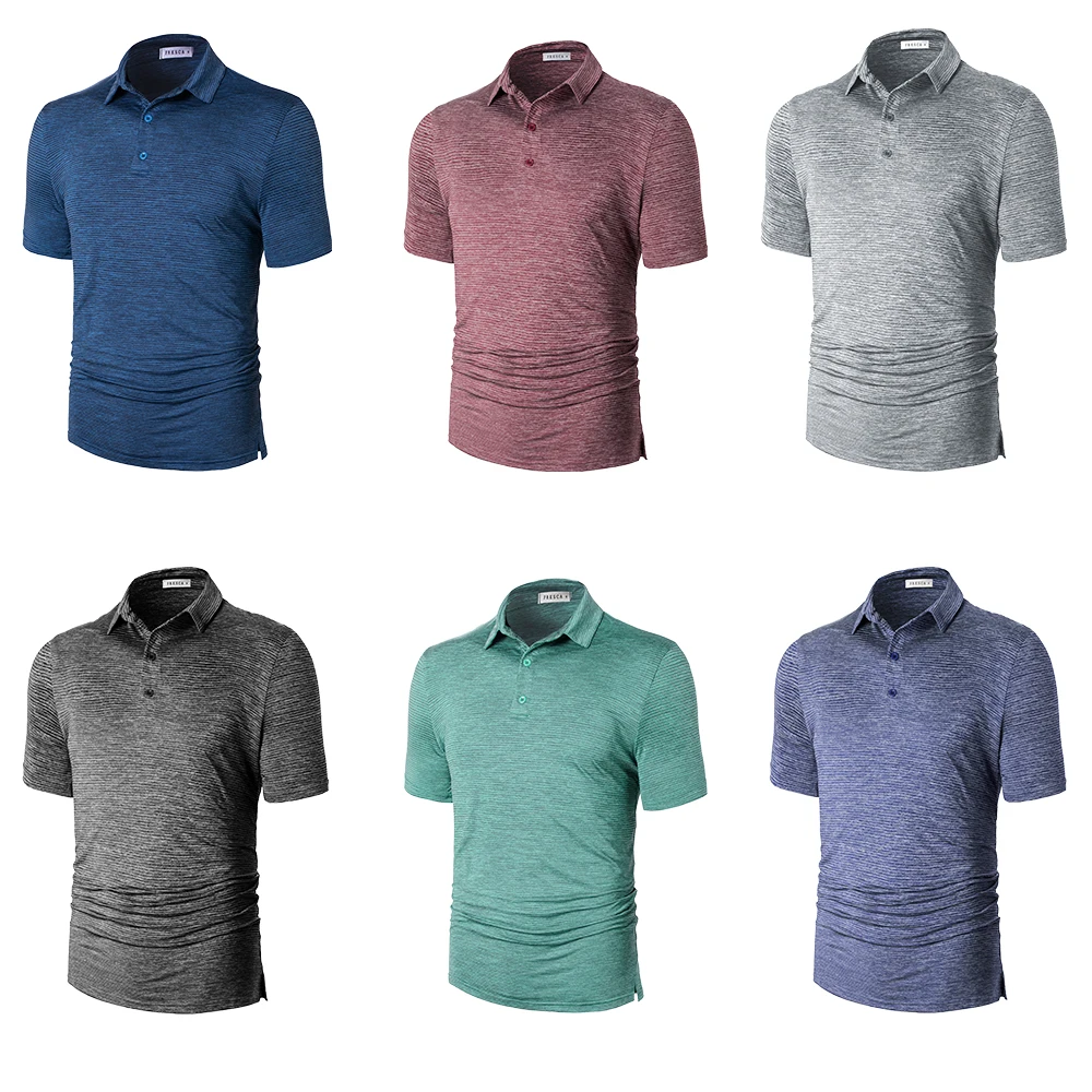 
Factory custom short sleeve striped 100 cotton breathable camisa polo t-shirt 