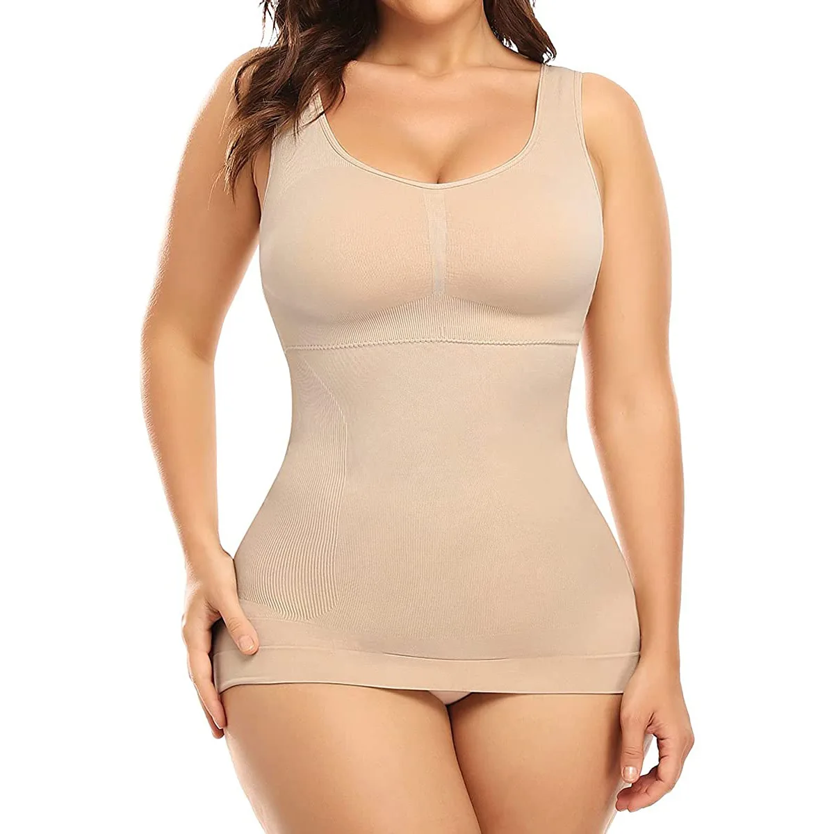 King Mcgreen Star Under Dress One Piece Full Slip Dress Tummy Control Shapewear With Adjustable Spaghetti
