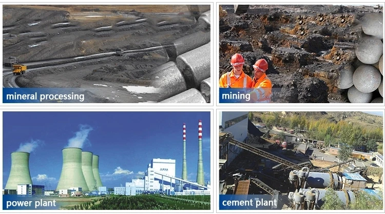 Forged steel balls 10mm to 130mm for mine crushing