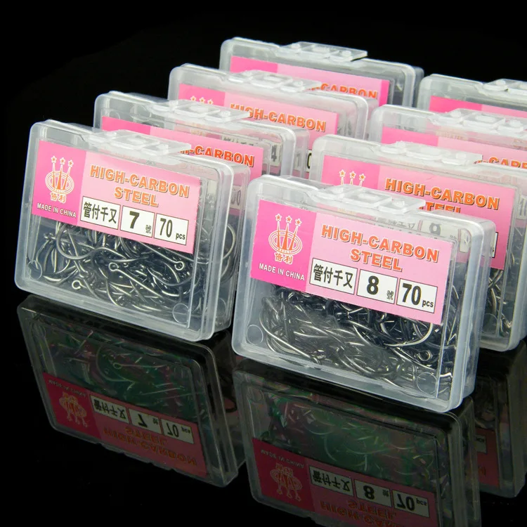 Barb Hooks Fishing 1# -16# Wholesales High Carbon Fishing Hook With Hole