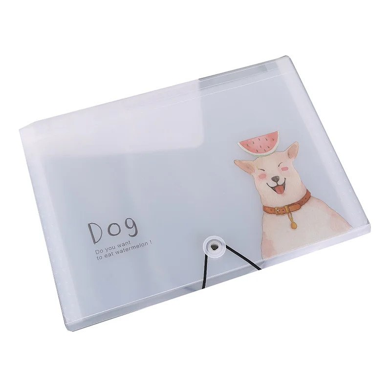 Fashion Flap Folder with Elastic Closure Letter Size Envelop Folder Sewing Edge Envelop File Bag